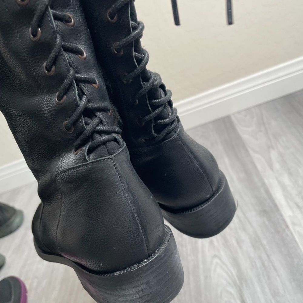Joie Black Lace Up Tall Boots - Picture 5 of 8
